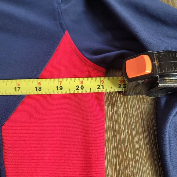 Rawlings Men’s Size Medium Blue Red A's Long Sleeve Jersey 100% Polyester - Picture 5 of 9